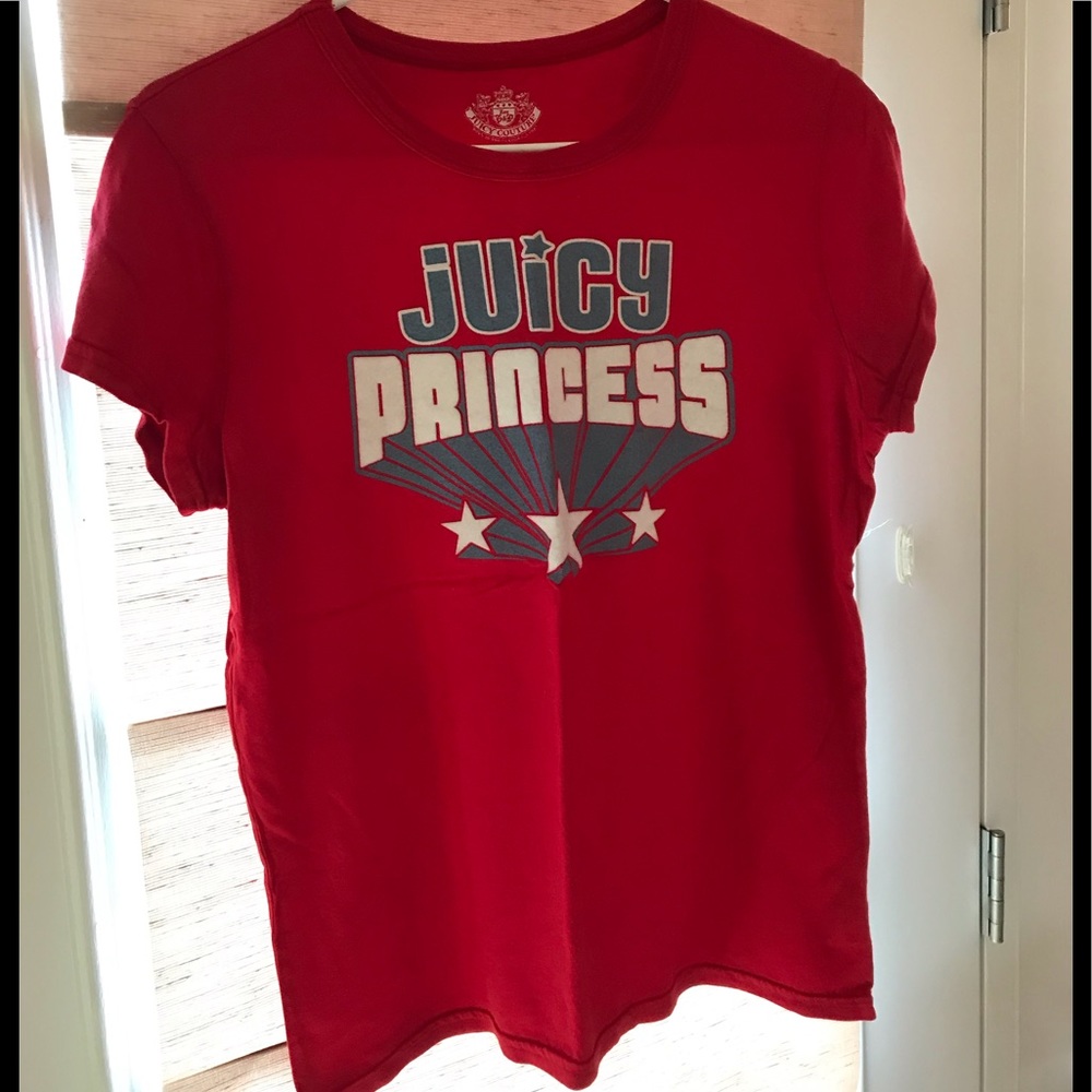 Juicy Couture Princess Red Blue White Tee Shirt